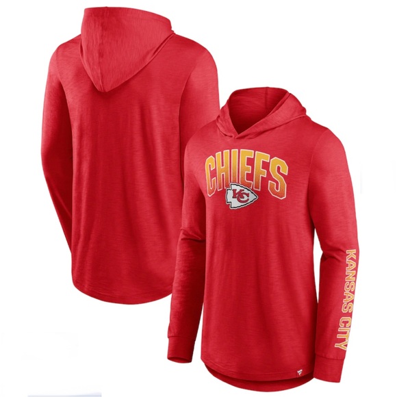 🆕 Kansas City Chiefs Fanatics Branded Front Runner Pullover Hoodie - Red - Picture 1 of 6